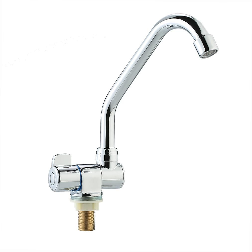 Foldable RV Faucet Rotating Single Handle Deck/Wall Mounted RV Kitchen Faucet