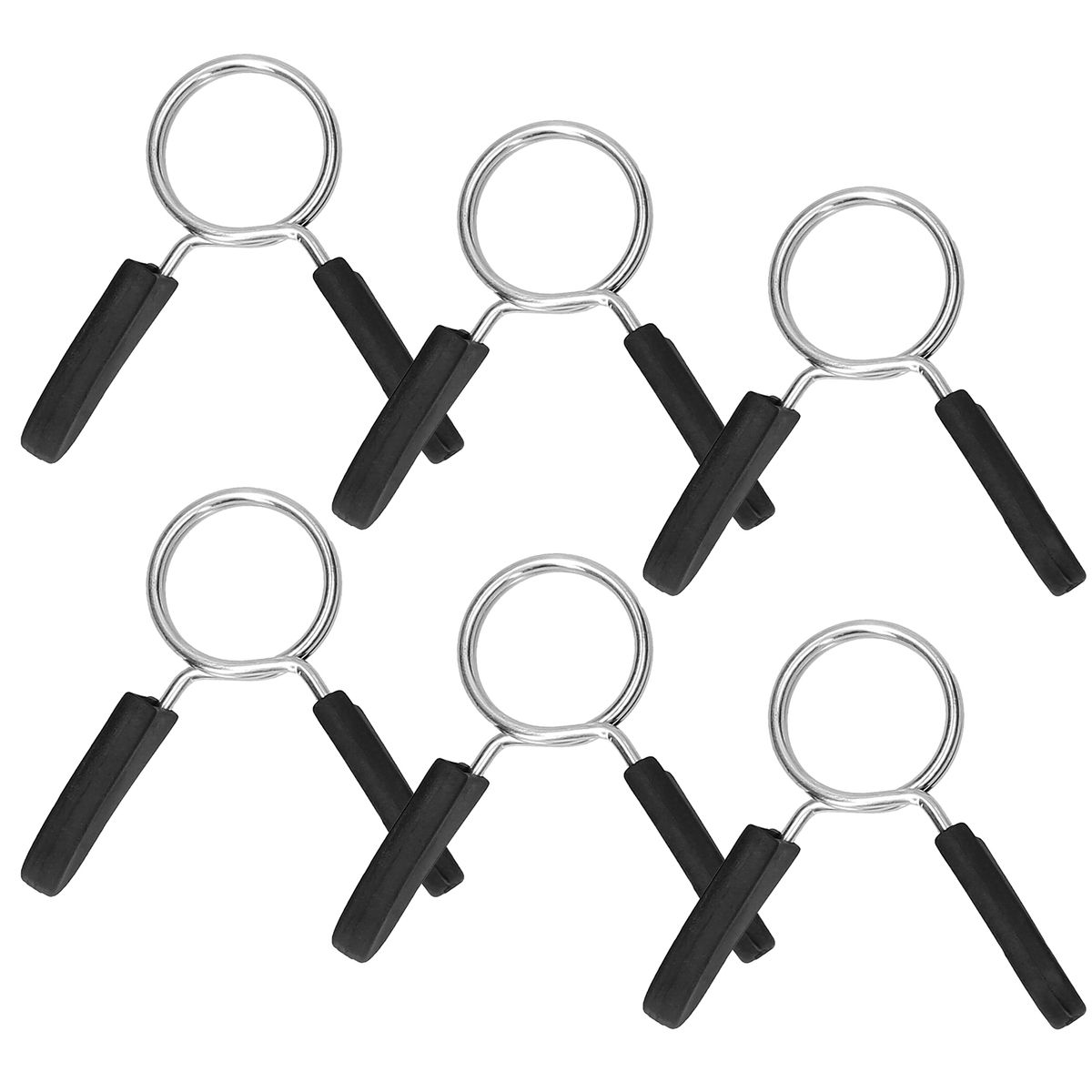 6pcs Barbell Clips Dumbbell Spring Clamps Weight Bar Locking