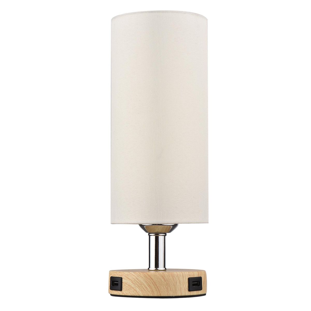 Touch Control Table Lamp Bedside Desk Lamp with E26 LED Bulb Warm White Light Modern Tabletop Lamp 2 USB Ports for Bedroom Living Room