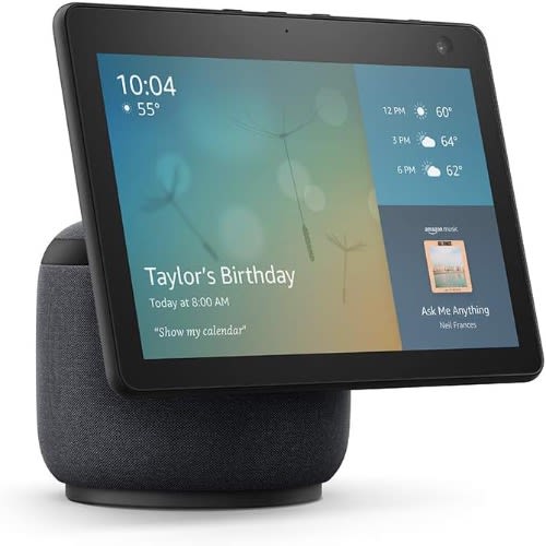 Echo Show 10 - 3rd Gen - HD Smart Display With Motion - Charcoal Fabric Works With Alexa