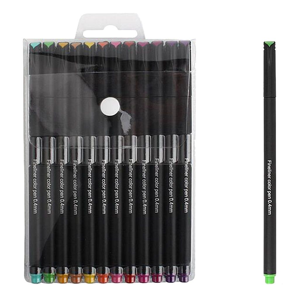 Pack Of 12/24Pcs (Pvc Bag /Boxed) Multi Colored Fine Liner Sketch