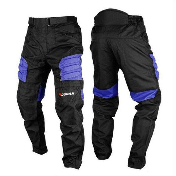 Men Racing Riding Trousers Pants With Knee Pad For DUHAN DK-02 (BLUE)XL Blue XL