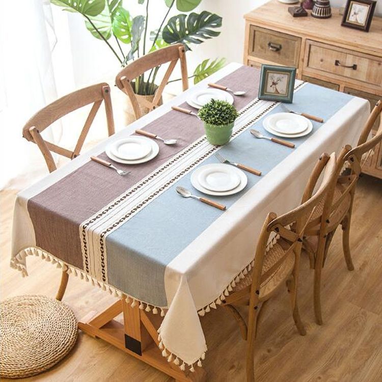Tablecloth Plaid Decorative Linen Tablecloth
