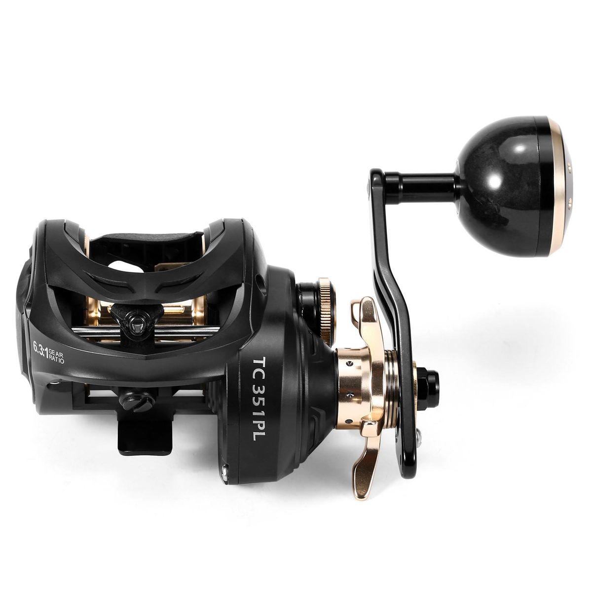 Carbon Fiber Baitcasting Reel 9+1BB Fishing Reel High Speed 6.3: 1 Gear Ratio Magnetic Brake System Baitcaster Reel For Left Hand
