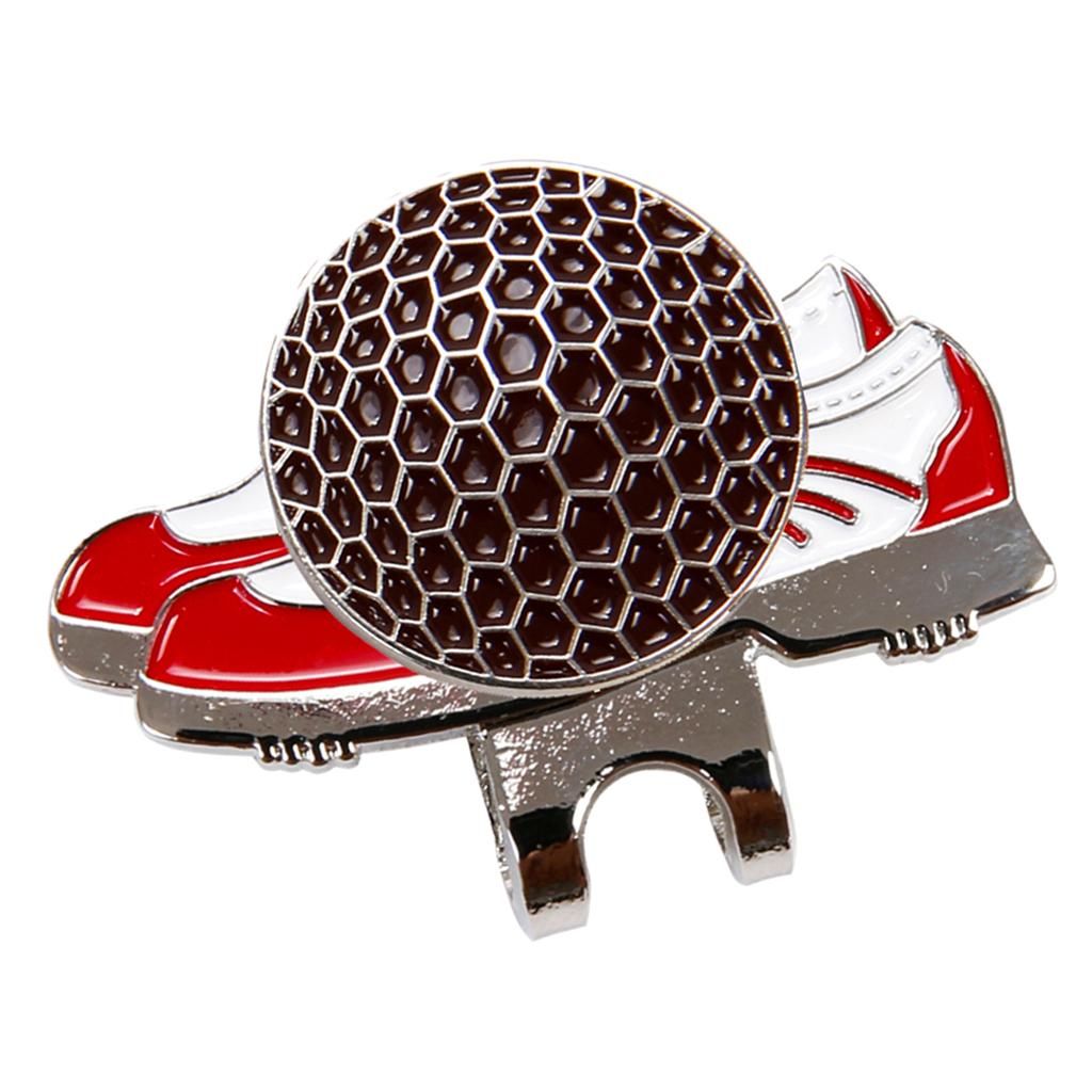 Golf Hat Clip With Detachable Golf Ball Marker With Size