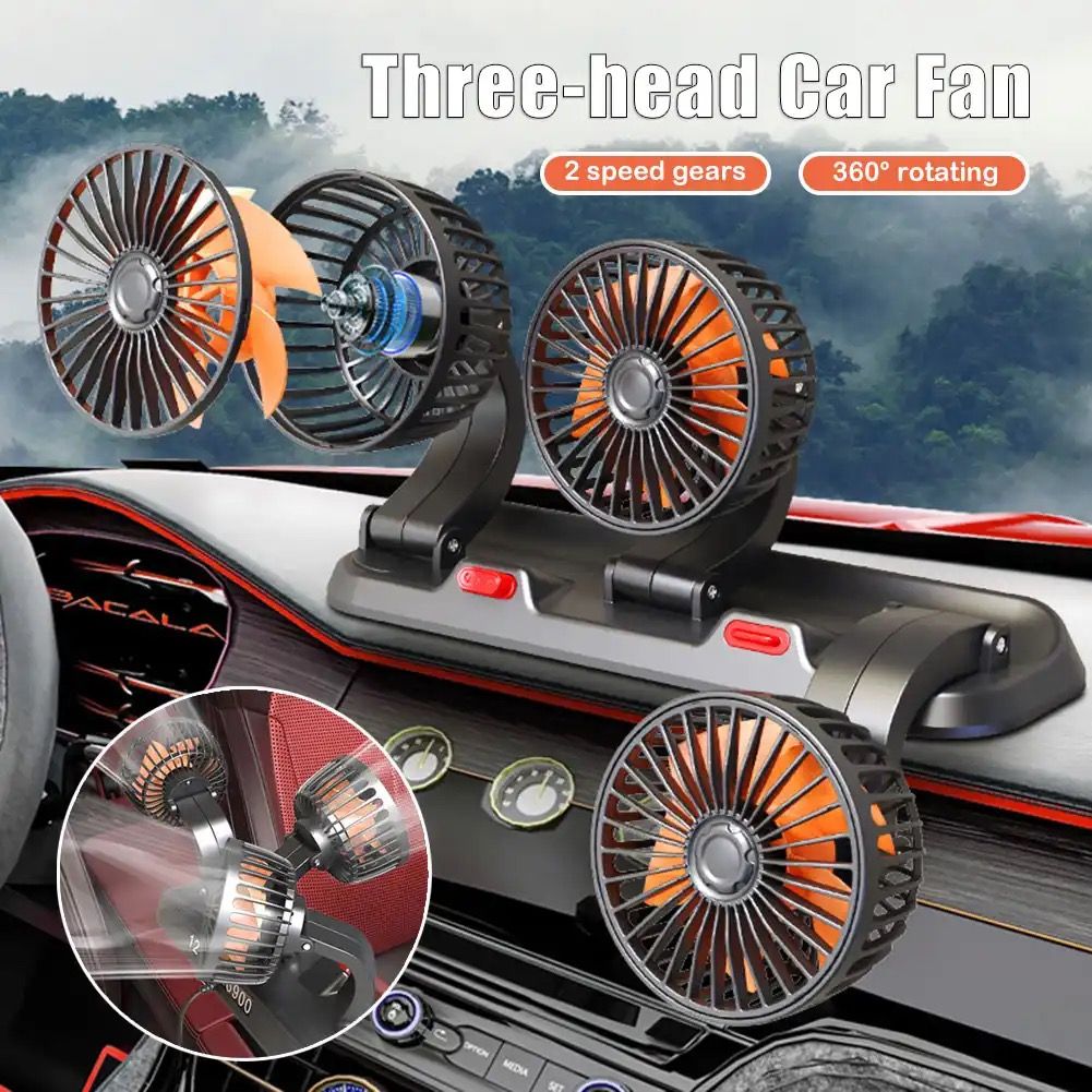 12v Triple Head Car Cooling Fan