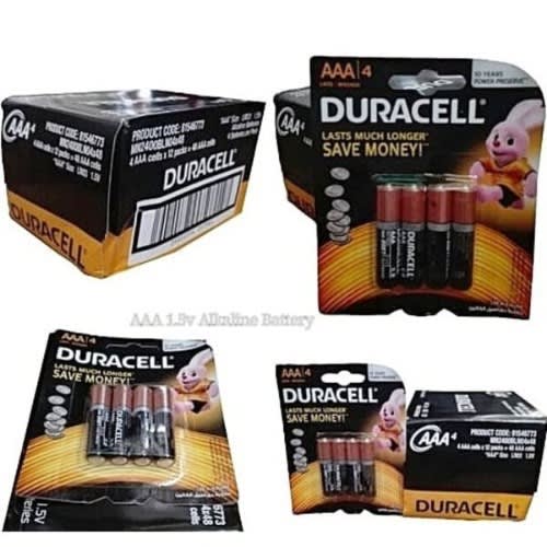 Aaa Lr03 1.5v Duracell Battery Alkaline 1 Packet Set In 12 Packs