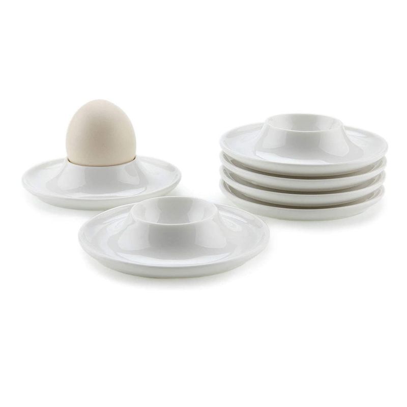 9 Cm Eggs Plates Cup Holders With Base 6 Pieces