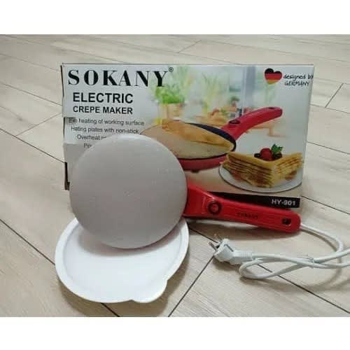 Electric Crepe Maker With Free Egg Beater