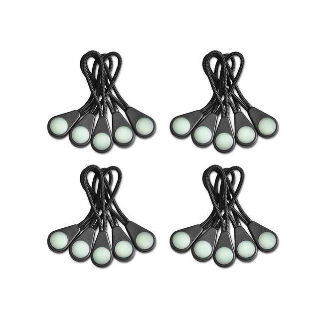 10/20pcs Ultra-Bright Glow In The Dark Night Zipper Pull Ideal Kit Markers For Coats Jackets Rucksacks And Tent Zippers