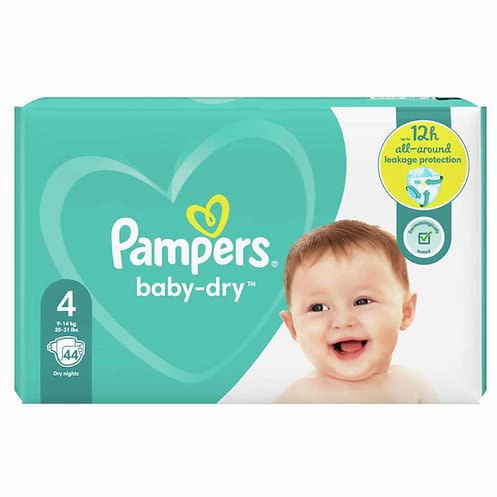 Baby-dry Size 4 Nappies Essential Pack - 44 Pack