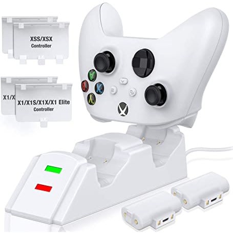 Dual Charger For XSS/XSX/X1 Controller with 2x1200 mAh Rechargeable Battery Pack-Xbox One