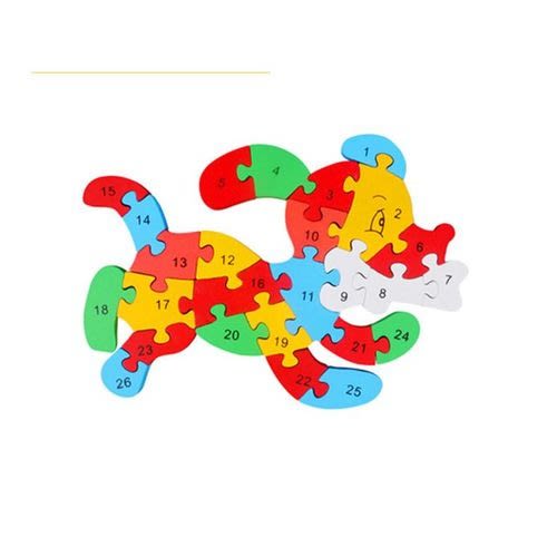 Kids Education Learning Animal - Block Puzzles - Puppy