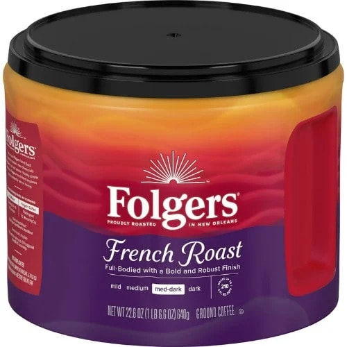 Folgers French Roast Ground Coffee 640g - 210 Cups