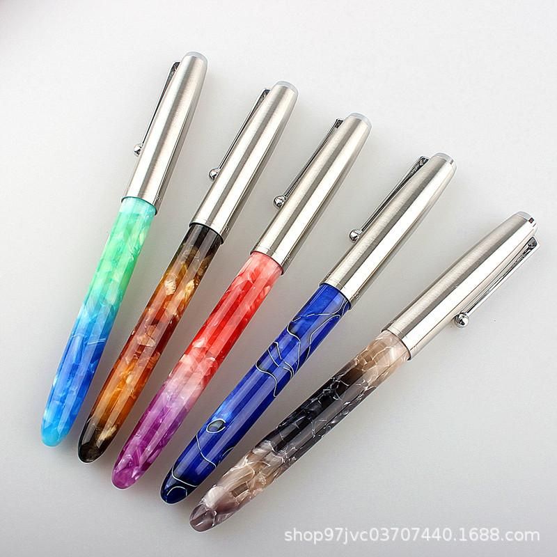 Jinhao 51A Acrylic Extra Fine Dark Nib 0.38mm Male and Female Students Writing Pen Retro Style Student Writing Practice Pen