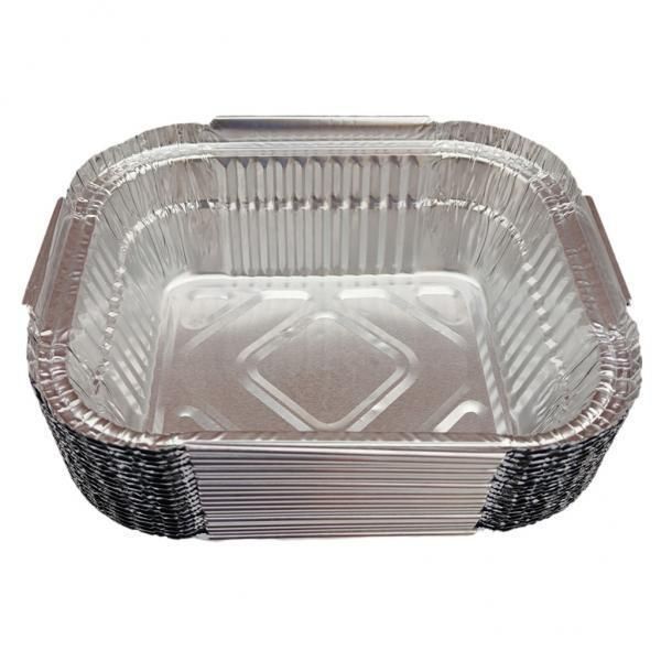 2x Rectangle Disposable Baking Cake Pans, Recyclable Aluminum Foil