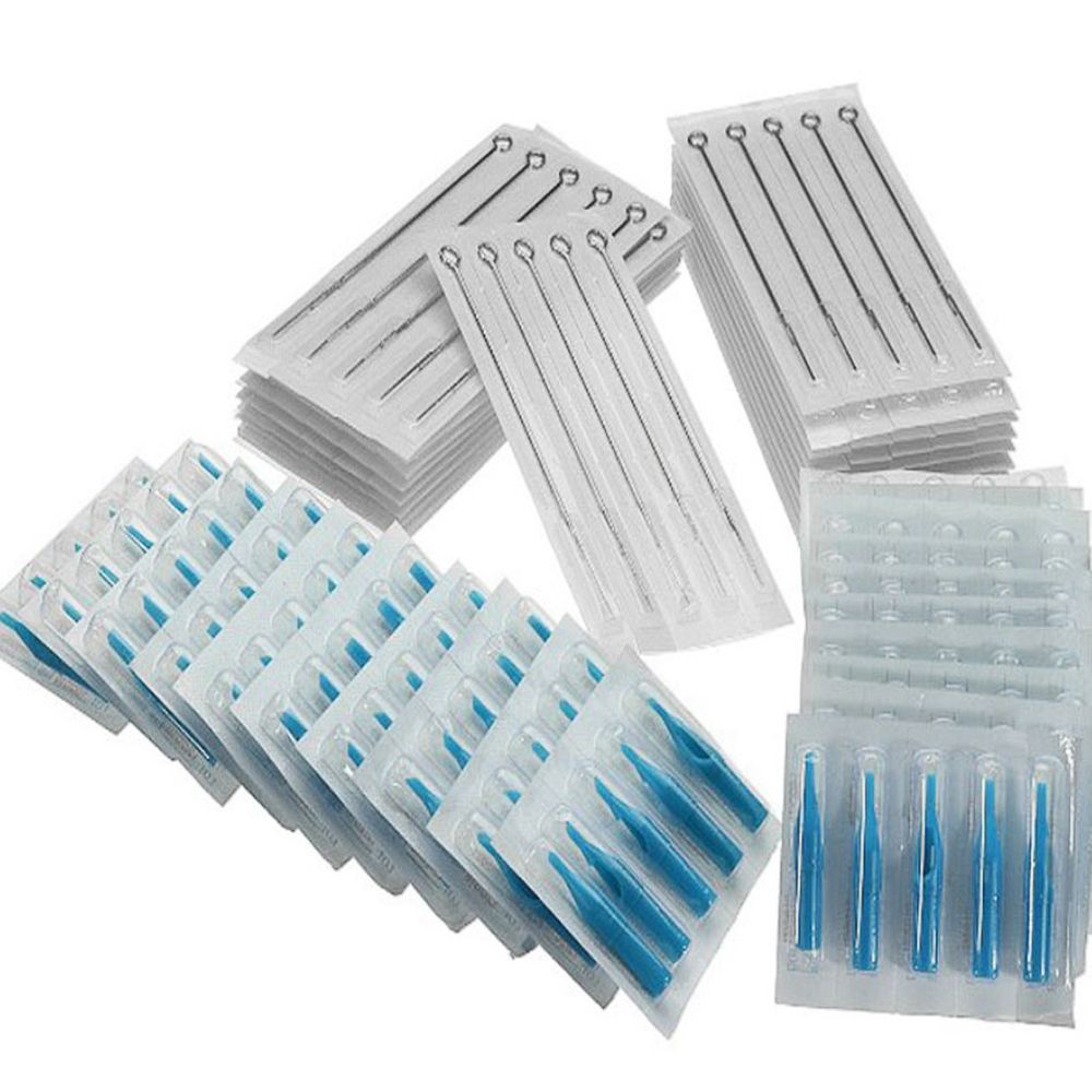 100PCS Assorted Disposable Sterilized Tattoo Needles RL RS