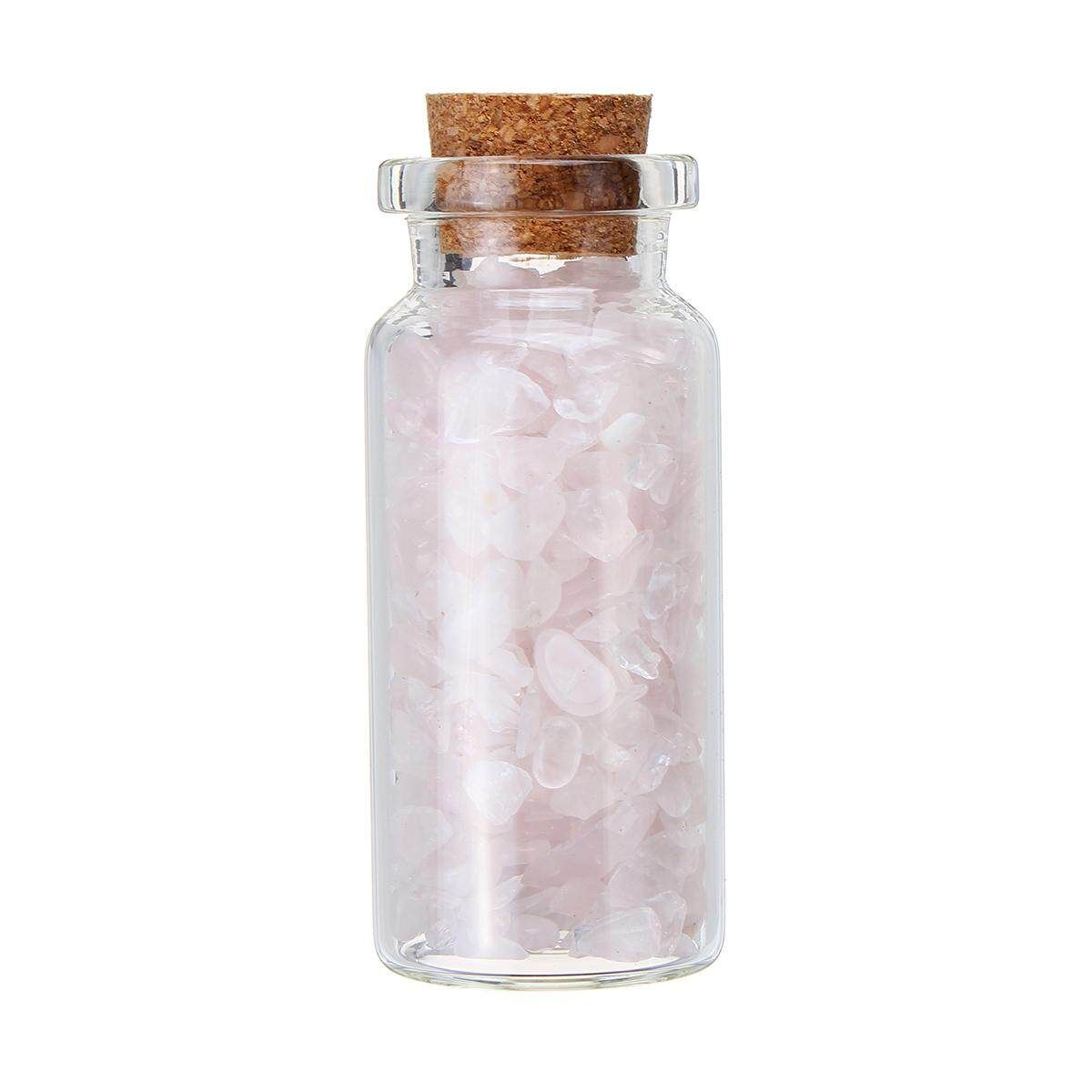 12 Types Crystal Gravel Wishing Bottle Gemstone Natural Quartz Pink Crystal