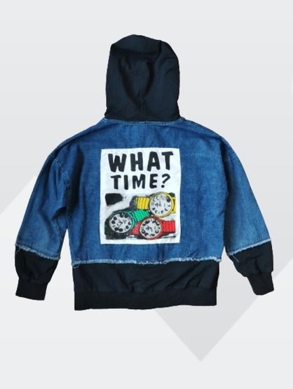 Casual Hoodies Denim Jacket For Ladies