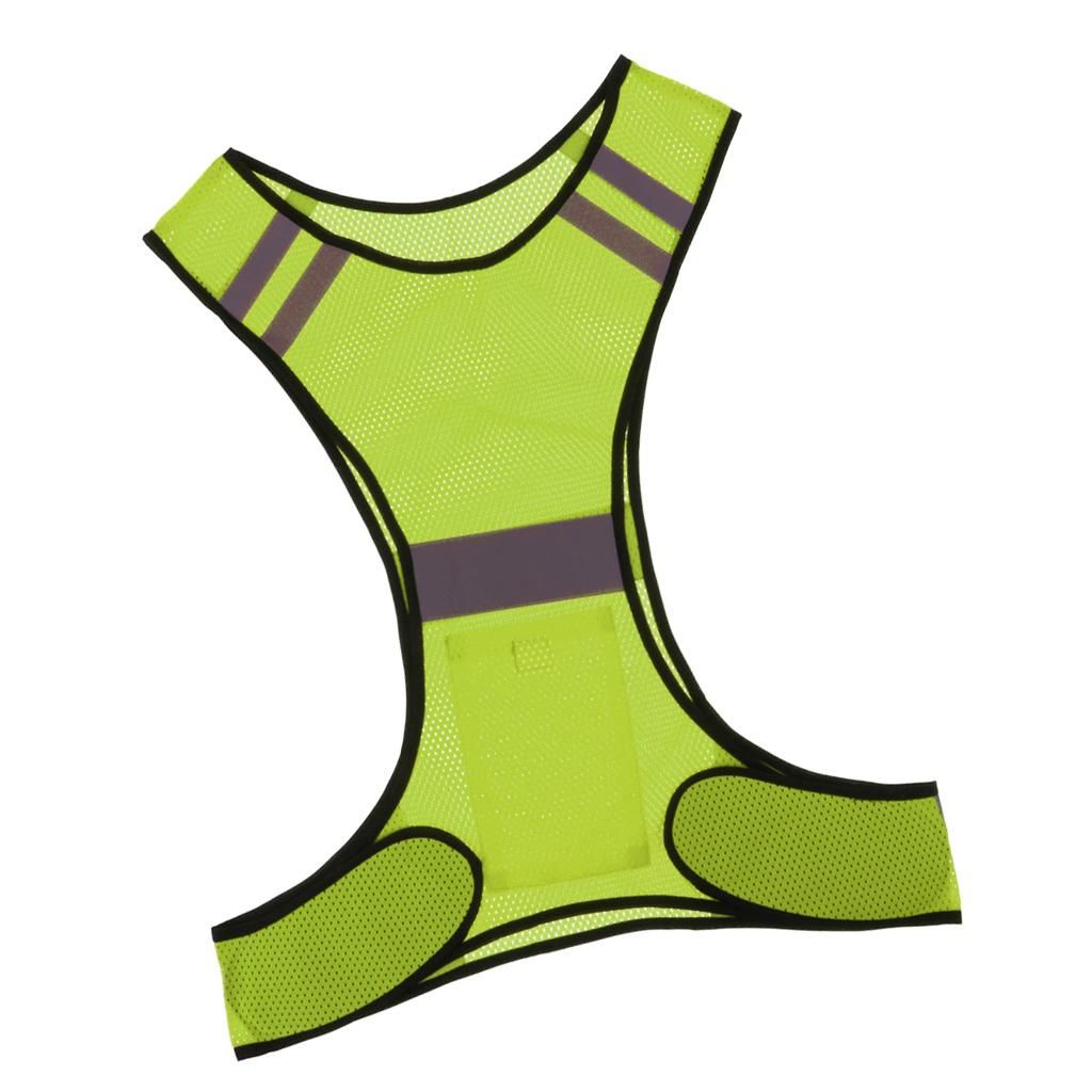 Reflective Sports Vest With High Visibility Visor For Cycling Yellow