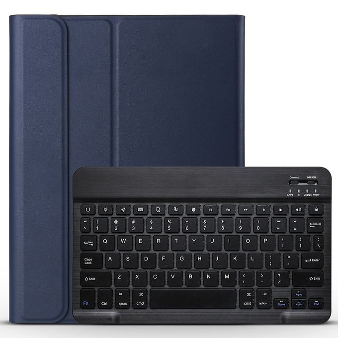 A11 Bluetooth 3.0 Ultra-thin ABS Detachable Bluetooth Keyboard Leather Case For IPad Pro 11 Inch ﾣﾨ2018ﾣﾩ, With Holder (Dark Blue)