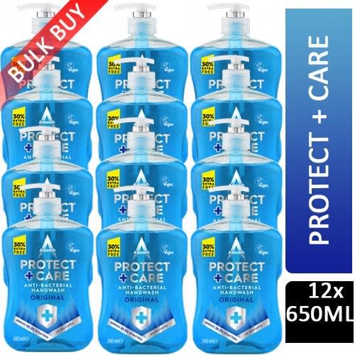 Protect And Care Antibacterial Original Hand Wash 650ml X12 Bottles