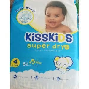 Kisskids Super Dry Diaper - Size 4 - 82+5 Free Pcs