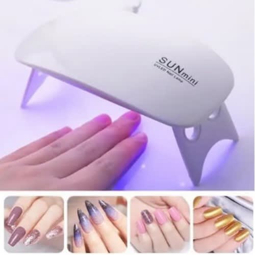 Mini Nail Art Tools Nail Dryer Led Uv Lamp - 6W  -White
