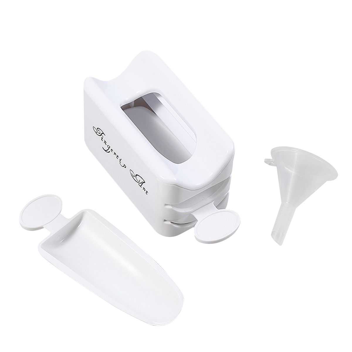 Manicure Double-layer Nail Powder Diamonds Recycling Box Dip