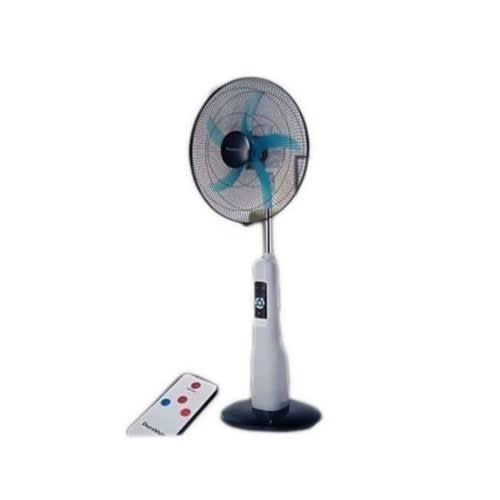 5 Blades Rechargeable Standing Fan With Usb Port