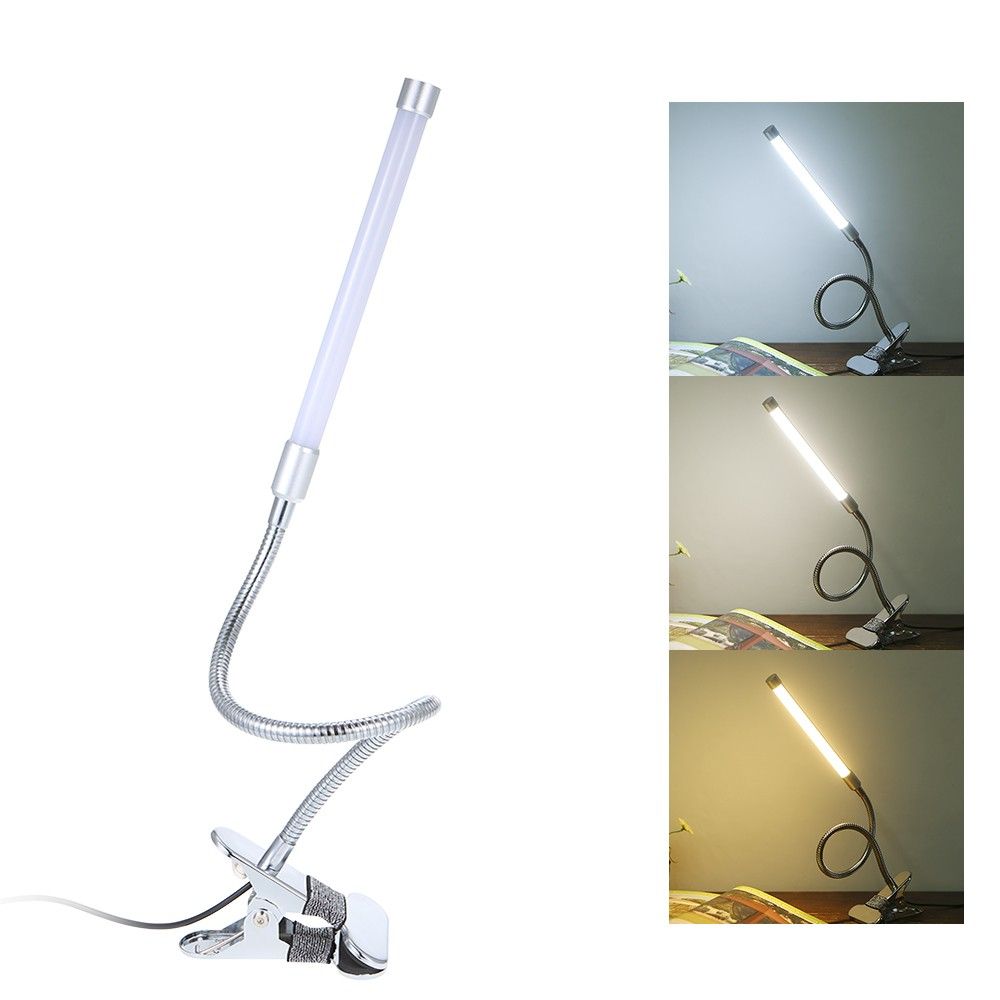 D C 5 V 7 W 18 L-ED Clamp Clip Desk Light T-able Lamp USB