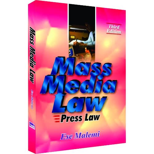 Mass Media Law Third Edition By Ese Malemi