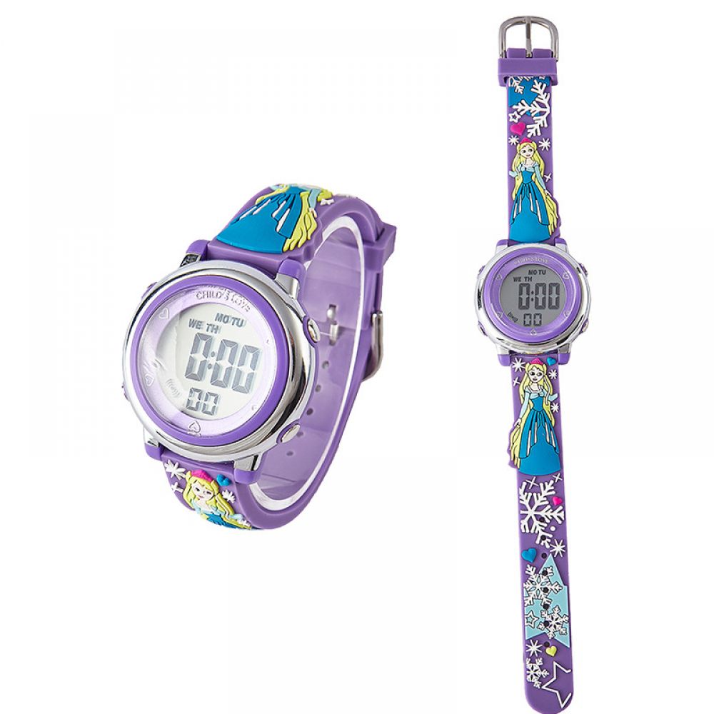 1 PCS kids electronic watch, waterproof digital watch with timer and date, student luminous watch