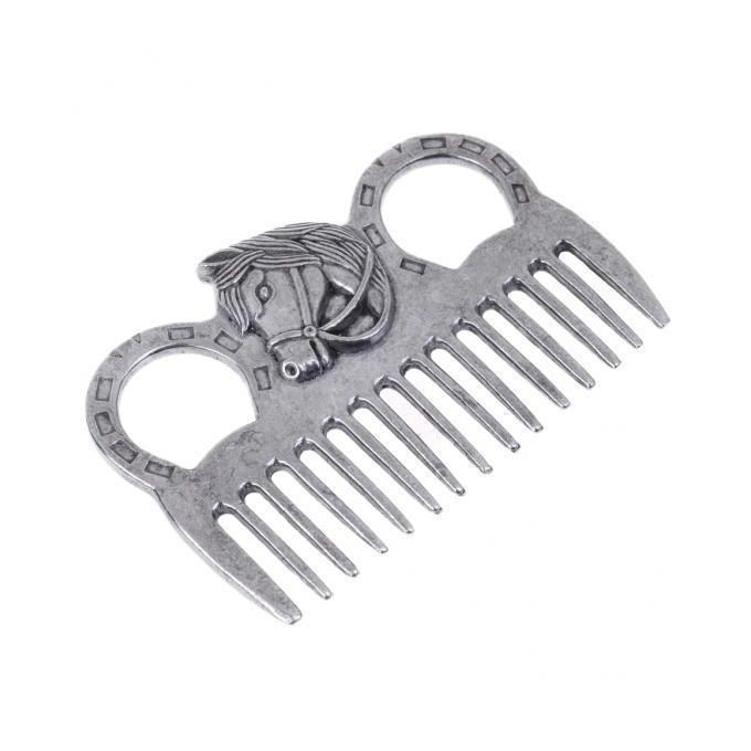 4xStainless Steel Polished Horse Pony Grooming Comb Tool Currycomb