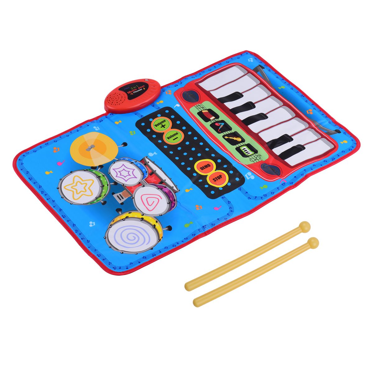 70 * 45cm Electronic Musical Mat Piano And Drum Kit 2-In-1
