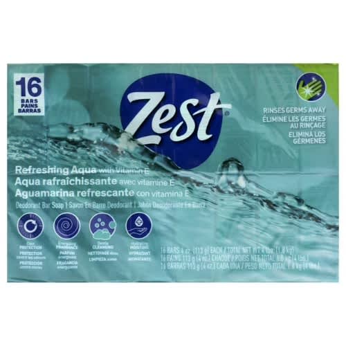 Refreshing Deodorant Bar Soap - Aqua By Zest For Women - 16 X 4 Oz Bar Soap