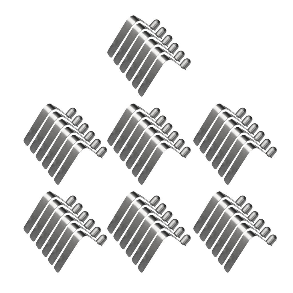8mm Spring Snap Clips Tent Pole Clips Tube Hole Position 42 Pieces