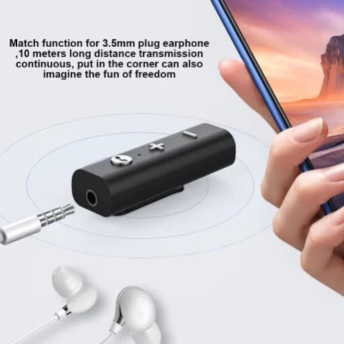 Bluetooth 5.0 - 3.5mm Jack Receiver Aux Audio Receiver Adapter