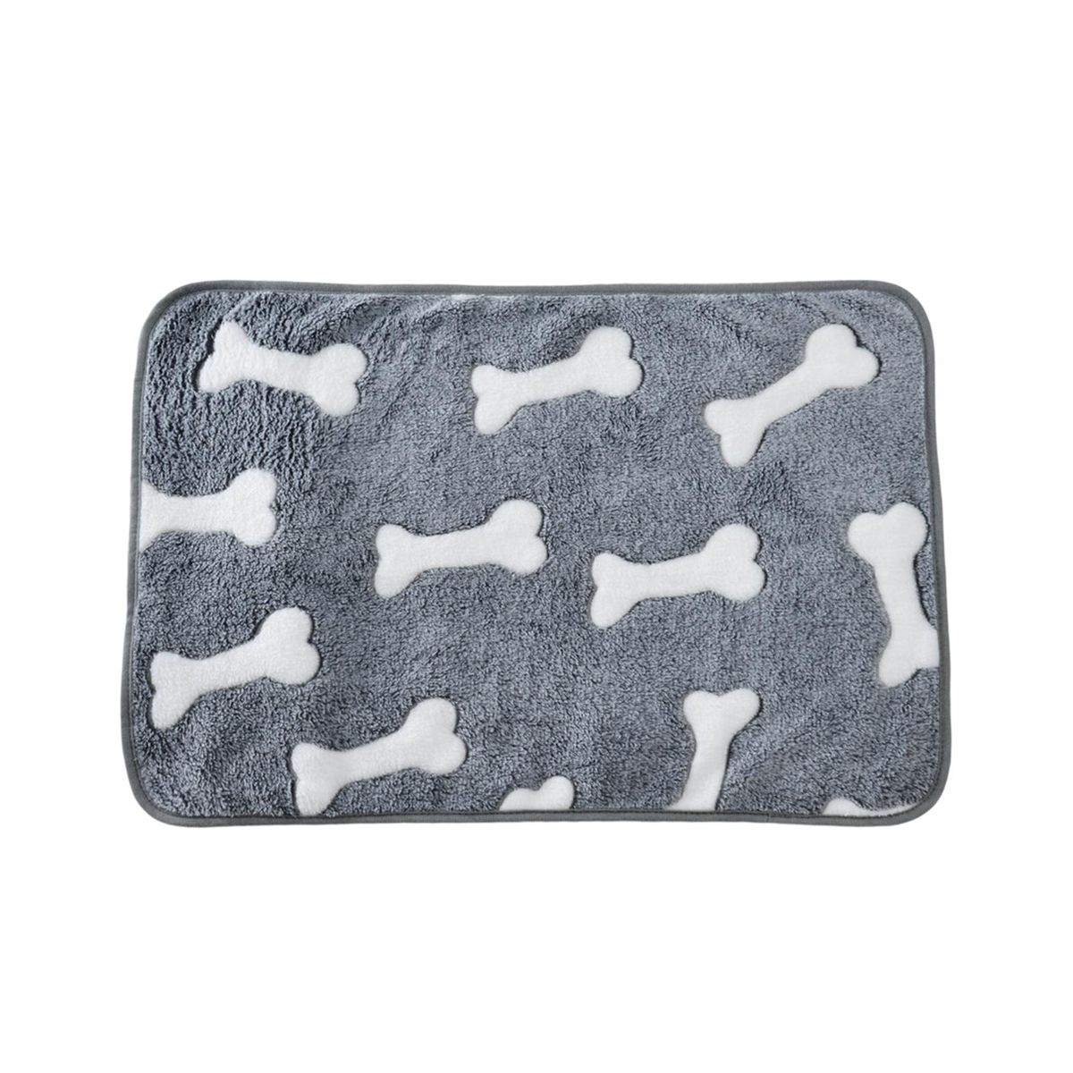 Pet Cushion Warm Carrot Pattern Puppy Mat Grey