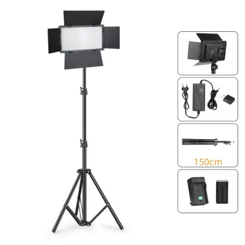 Professional Photo & Video Led Light Kit Pro Led 800 + Tripod Stand + Batteries