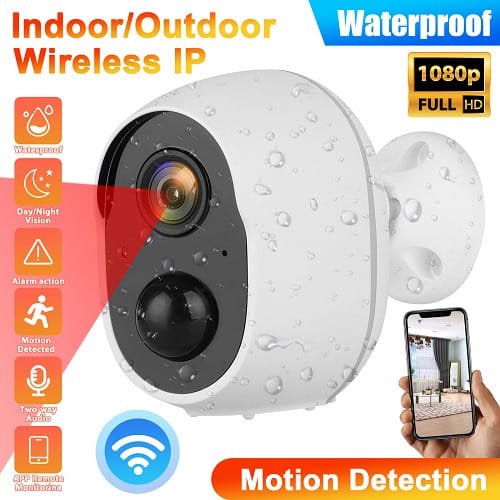 Smart Home Rechargeable Battery Powered  Wireless Wifi Security Camera