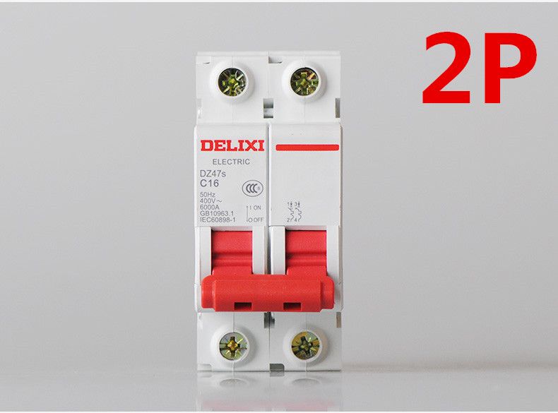 MCB Breaker Type 1A 3A Circuit DELIXI D 6A 2A DZ47 Mini 2P