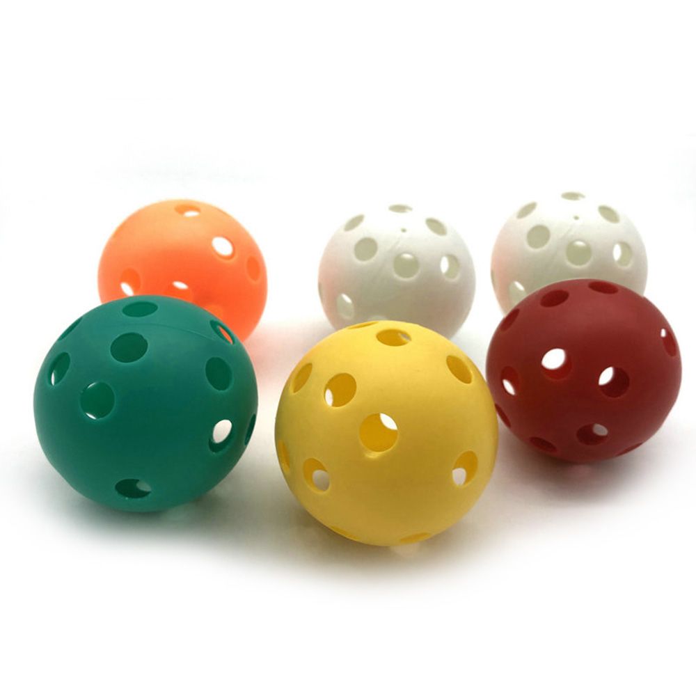 6pcs Pickleballs With Holes Plastic Pickle Balls For Indoor