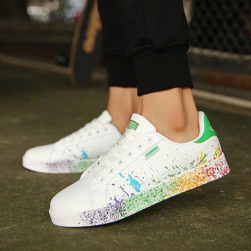 Casual Couple Shoes Flat Shoes PU Leather Shoes