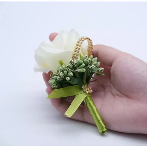 Wedding Boutonniere- Gold