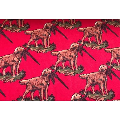 Fenico Hunting Dog Design Fabric  - 1 Yard