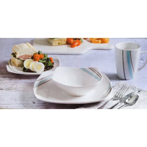 Motif ''Just John'' Fine Ceramic Dinnerware Set - 16 Piece