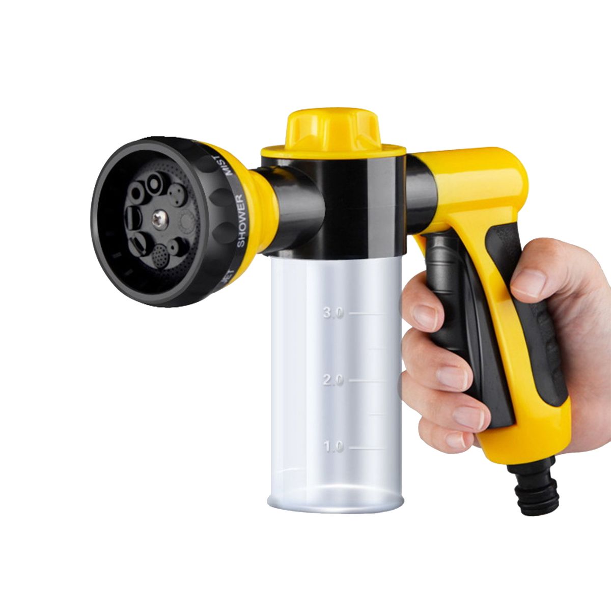 Foam Spray Gun With 100mL Soap Dispenser Garden Hose Hand