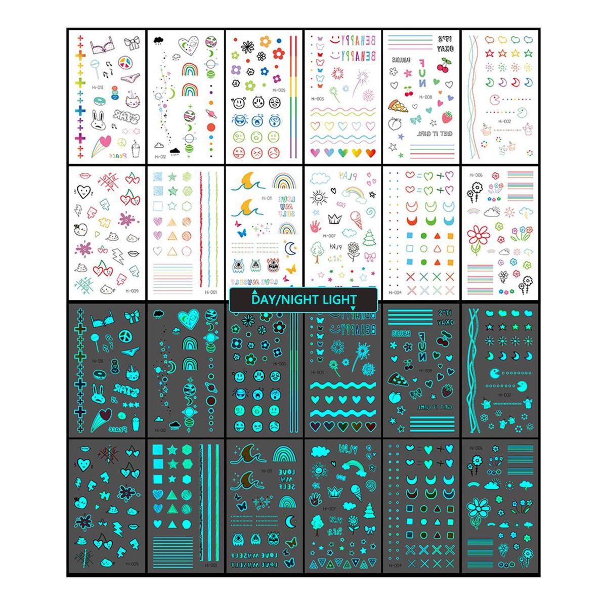 Luminous Temporary Tattoo Sticker Waterproof DIY Body