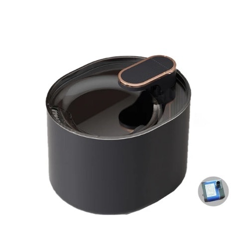 TD Auto Cat & Dog Water Fountain Dispenser Light Pump 3L - Black